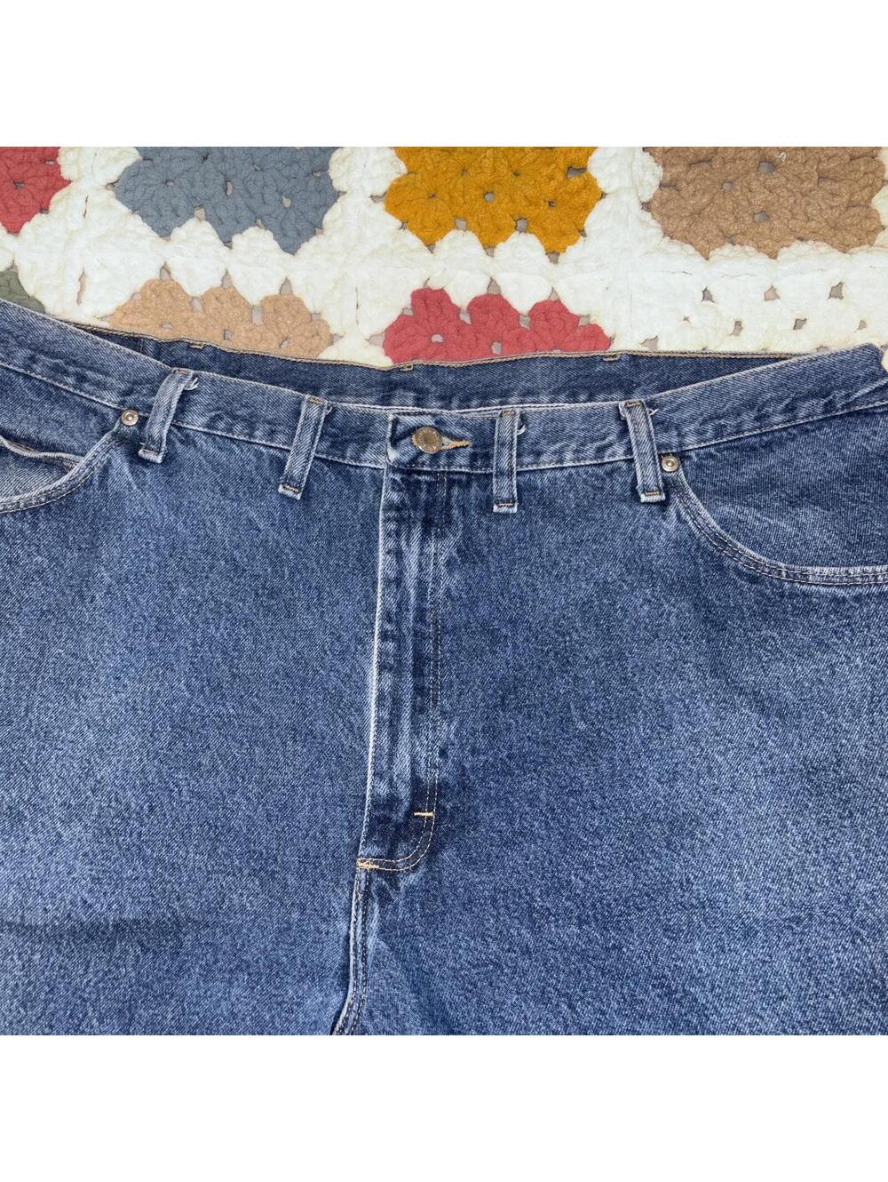 Wrangler Relaxed Fit Classic Blue Denim Mens Jeans W 44 L 30 WorK Casual Pants - Picture 5 of 7